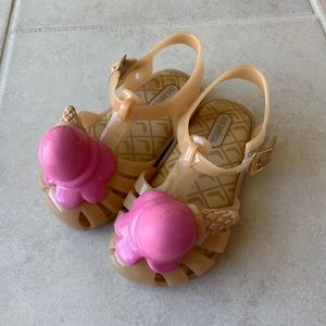 Mini Melissa Toddler Shoes 8 Ice Cream Sandals